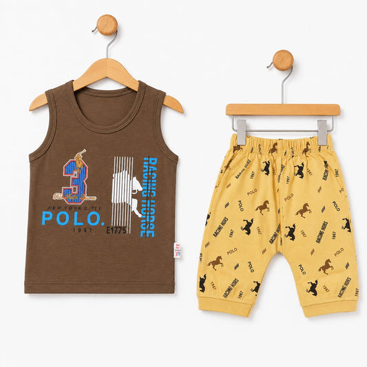 TT - Cotton Jersey - Sando & Short - Brown - POLO