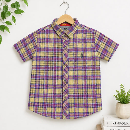 ZR - Casual Shirt - Check - Purple