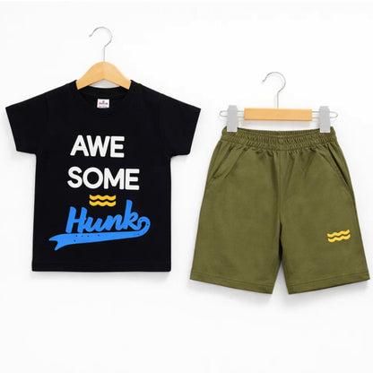 PK - Cotton Jersey - T-Shirt & Short - Awesome - Black