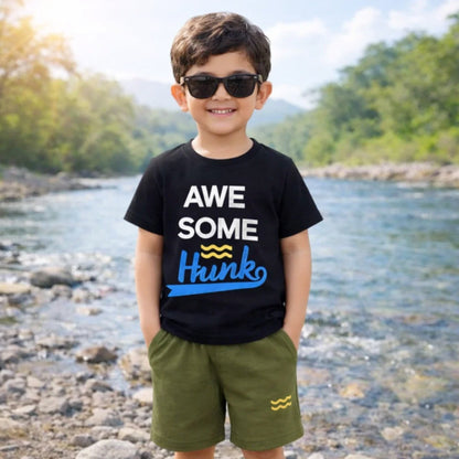 PK - Cotton Jersey - T-Shirt & Short - Awesome - Black