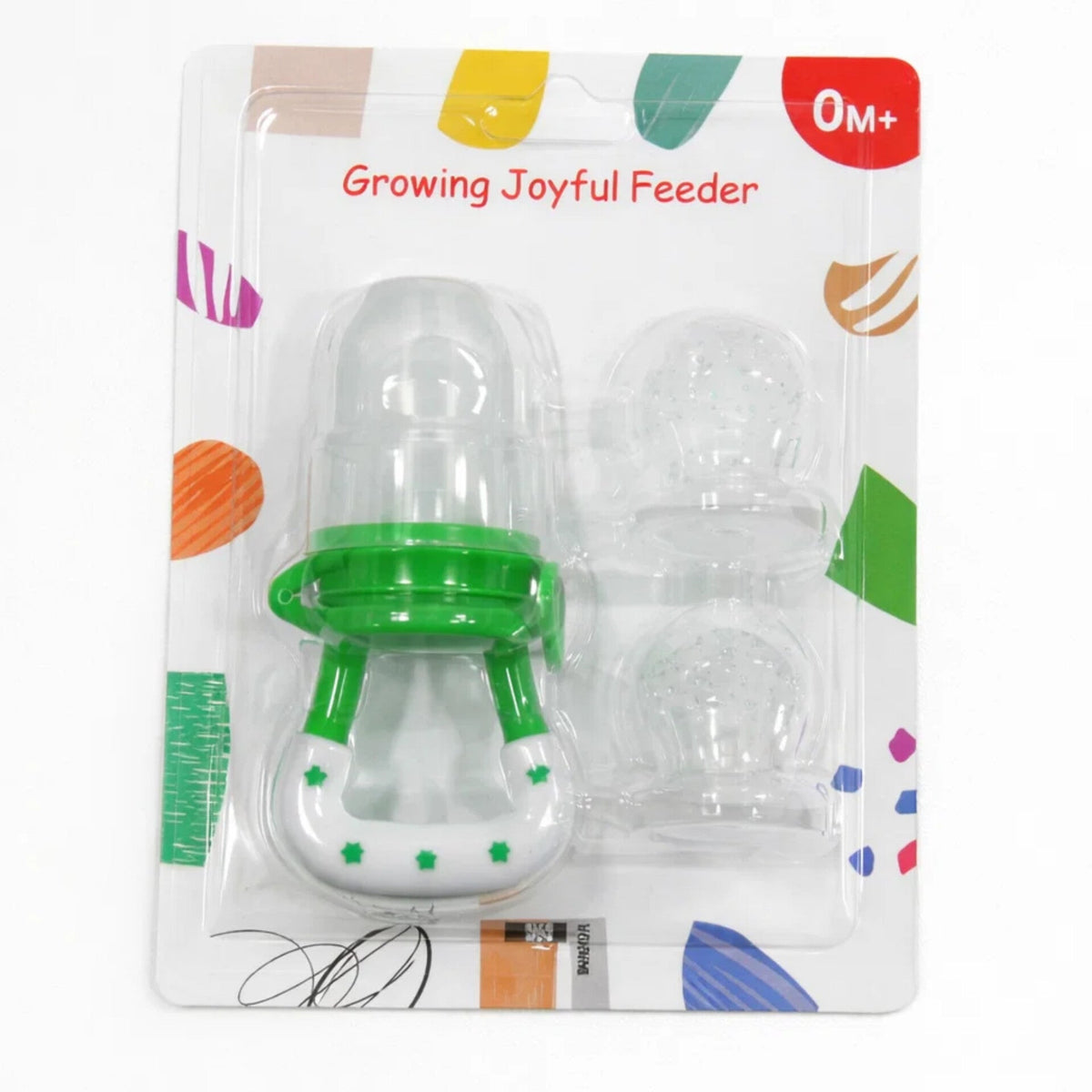 4 Pieces - Joyful - Fruit Pacifier - Green