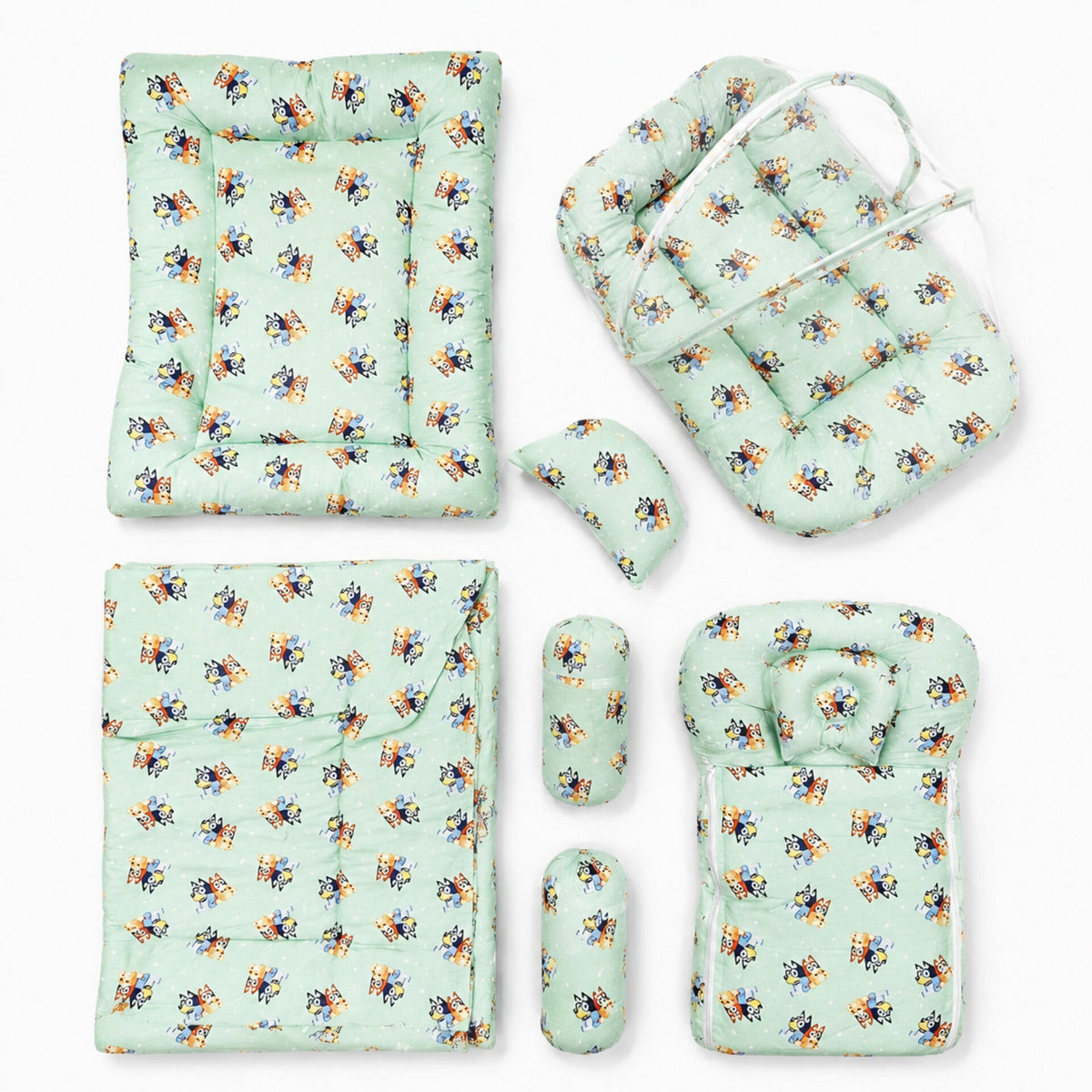 Newborn Bedding Set - 8 Pieces - Paw - Green