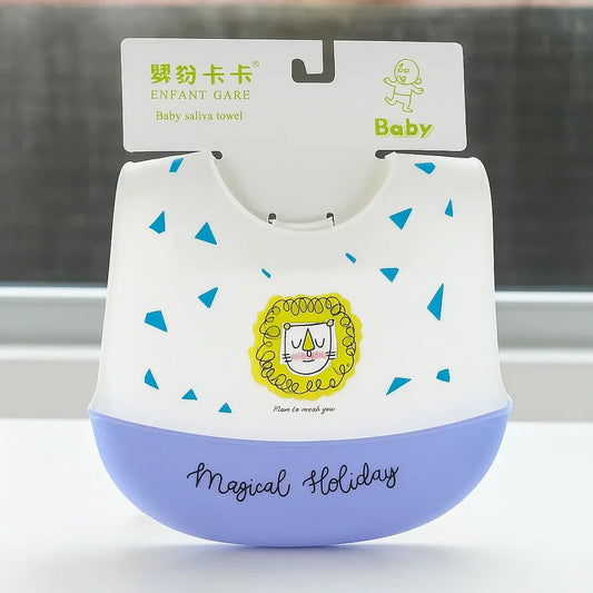 Silicon Container Bib - Blue - Magical Holiday