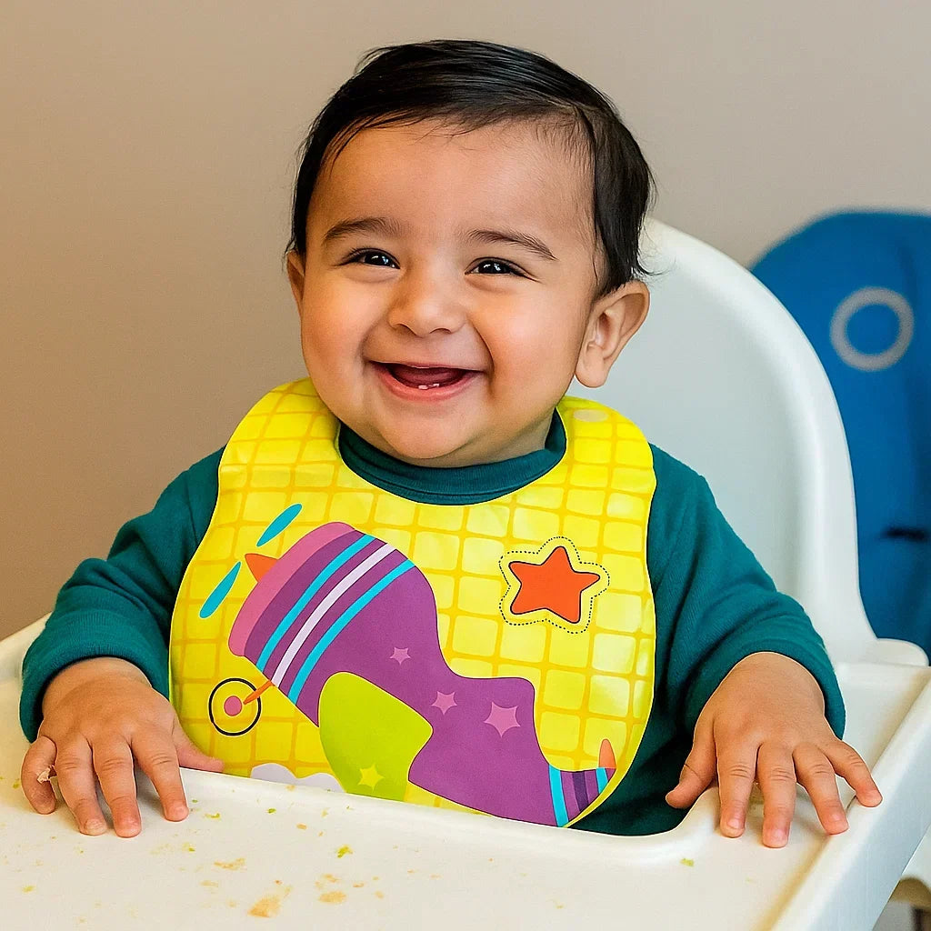 Baby Bib - Yellow - Aeroplane