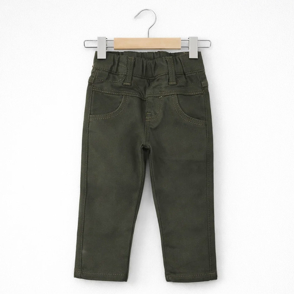 Royal - Elastic Jeans - Green - Plain - (1-5Y)