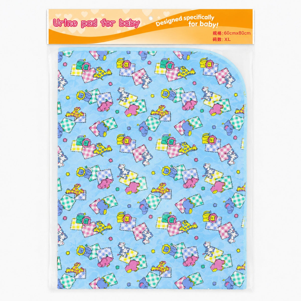 Diaper Changing Sheet - Large - Blue - Animals
