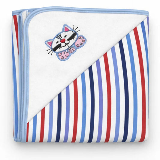 Lovely Soft - Multi Lining - Bath Towel - Blue