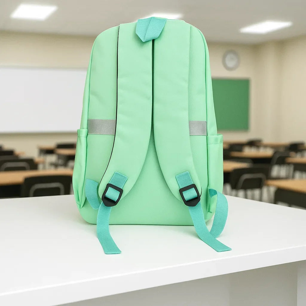 School Bag - Green - Clouds - DW19
