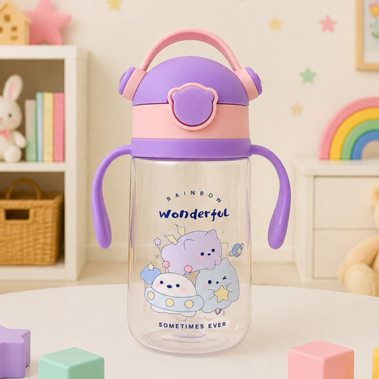 Wonderful - Straw Sippy Cup - Purple & Pink - 410 ML