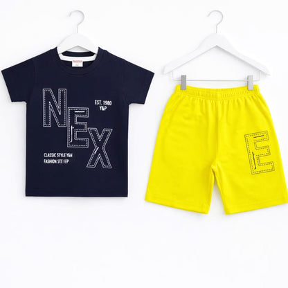 PK - Cotton Jersey - T-Shirt & Short - Nex - Navy