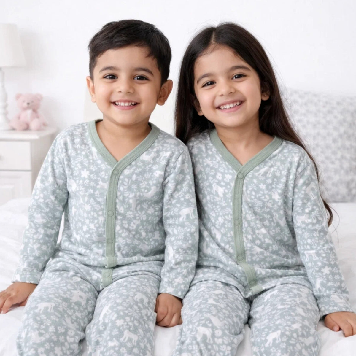 TBS - Cotton Jersey - Night Suit - Grey - Jungle - 26