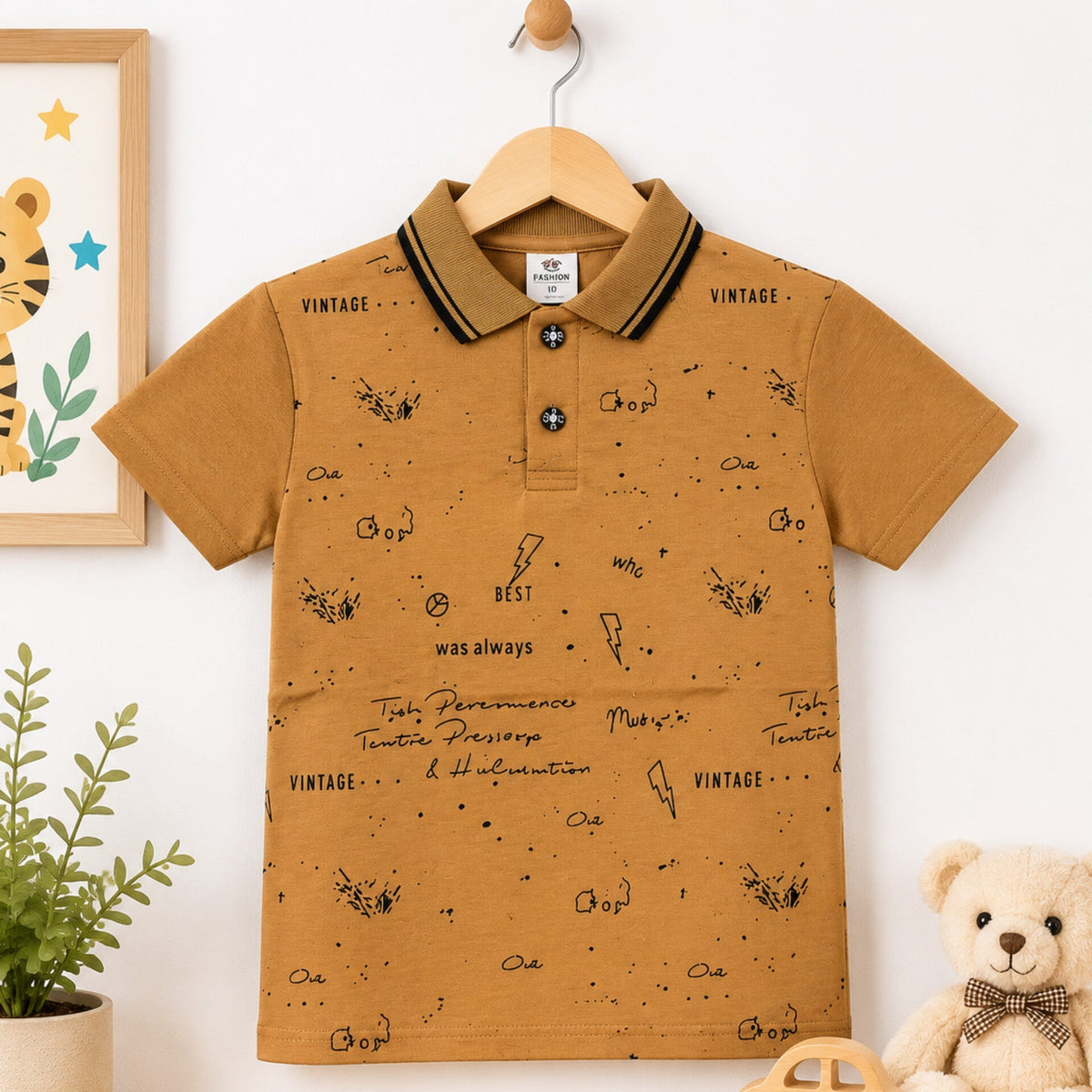 TA - Short Sleeve - Polo T-Shirt - Brown - Best