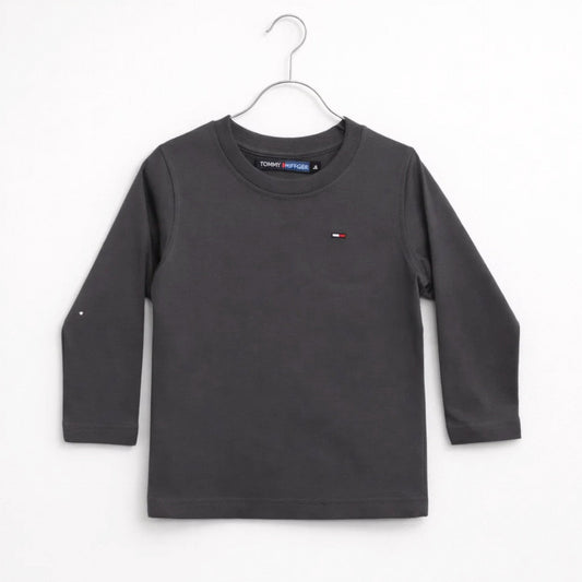 TH - Long Sleeve - Round Neck - T-Shirt - Charcoal