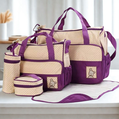 5 Pieces Dotted Bag Set