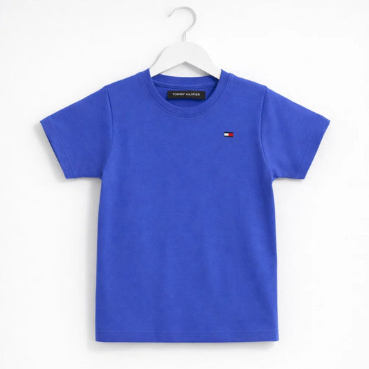 TH - Short Sleeve - Round Neck - T-Shirt - Blue