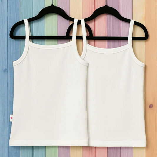 Pack of 2 - Girl's Camisole - White