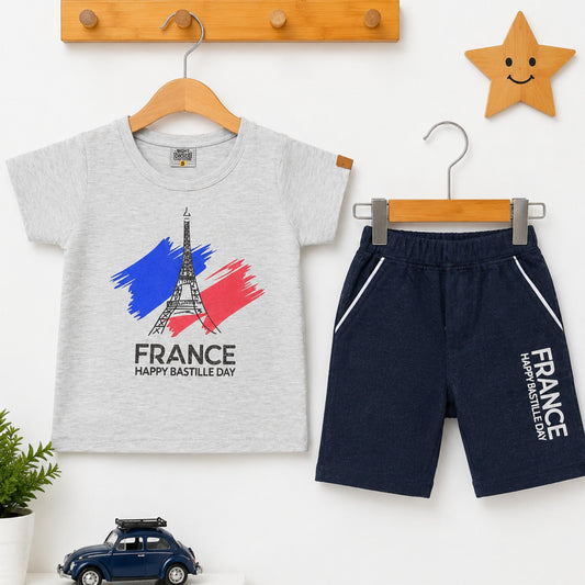 KW - T-Shirt & Short - Grey - Eiffel