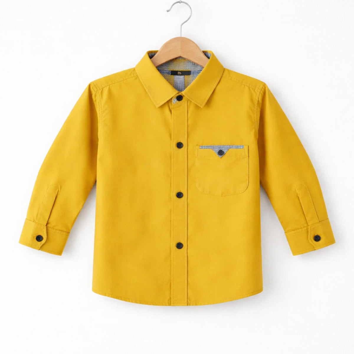 JR - Casual Shirt - Plain - Yellow