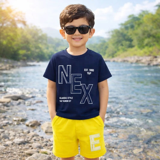 PK - Cotton Jersey - T-Shirt & Short - Nex - Navy