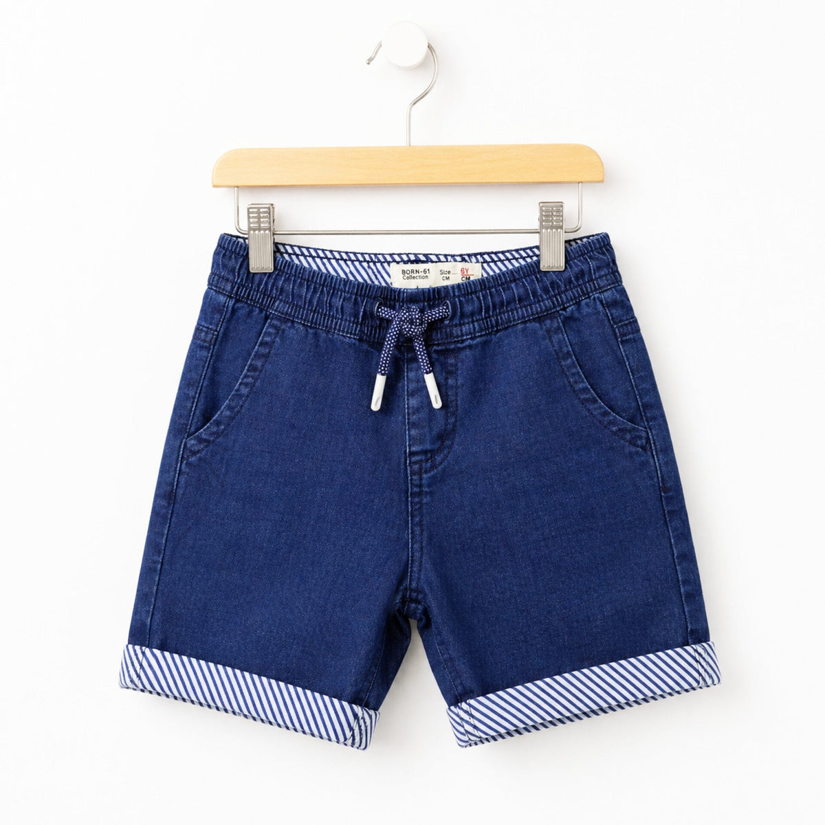 Born 61 - Denim Shorts - Blue - (2-10Y)
