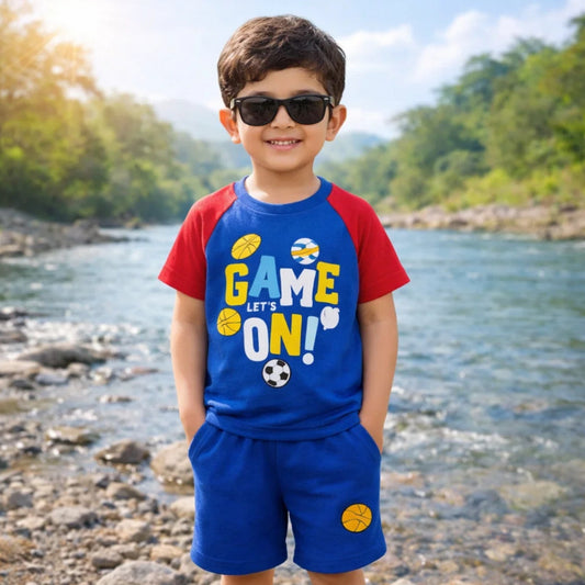 PK - Cotton Jersey - T-Shirt & Short - Game - Blue