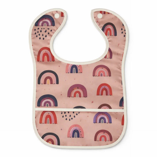 Meme - Baby Bib - Brown - Rainbow