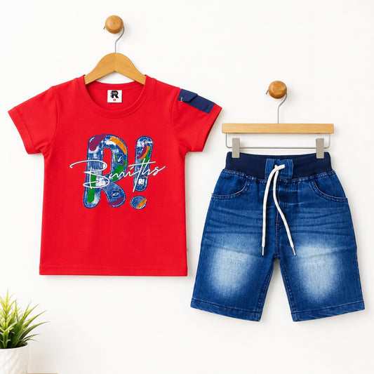KW - T-Shirt & Short - Red - R