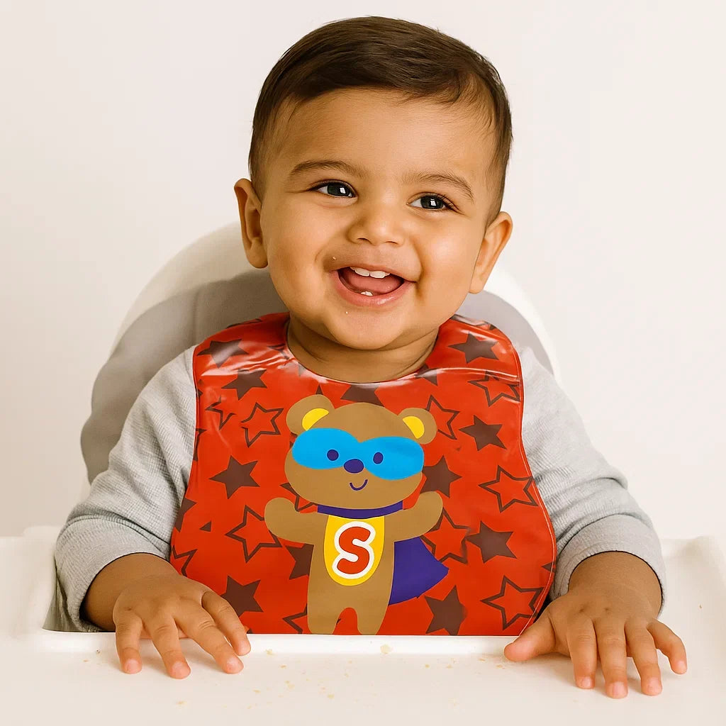 Baby Bib - Red - Stars
