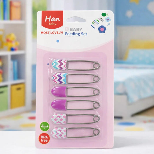 Han - Pack of 6 Pins - Pink - ZH068