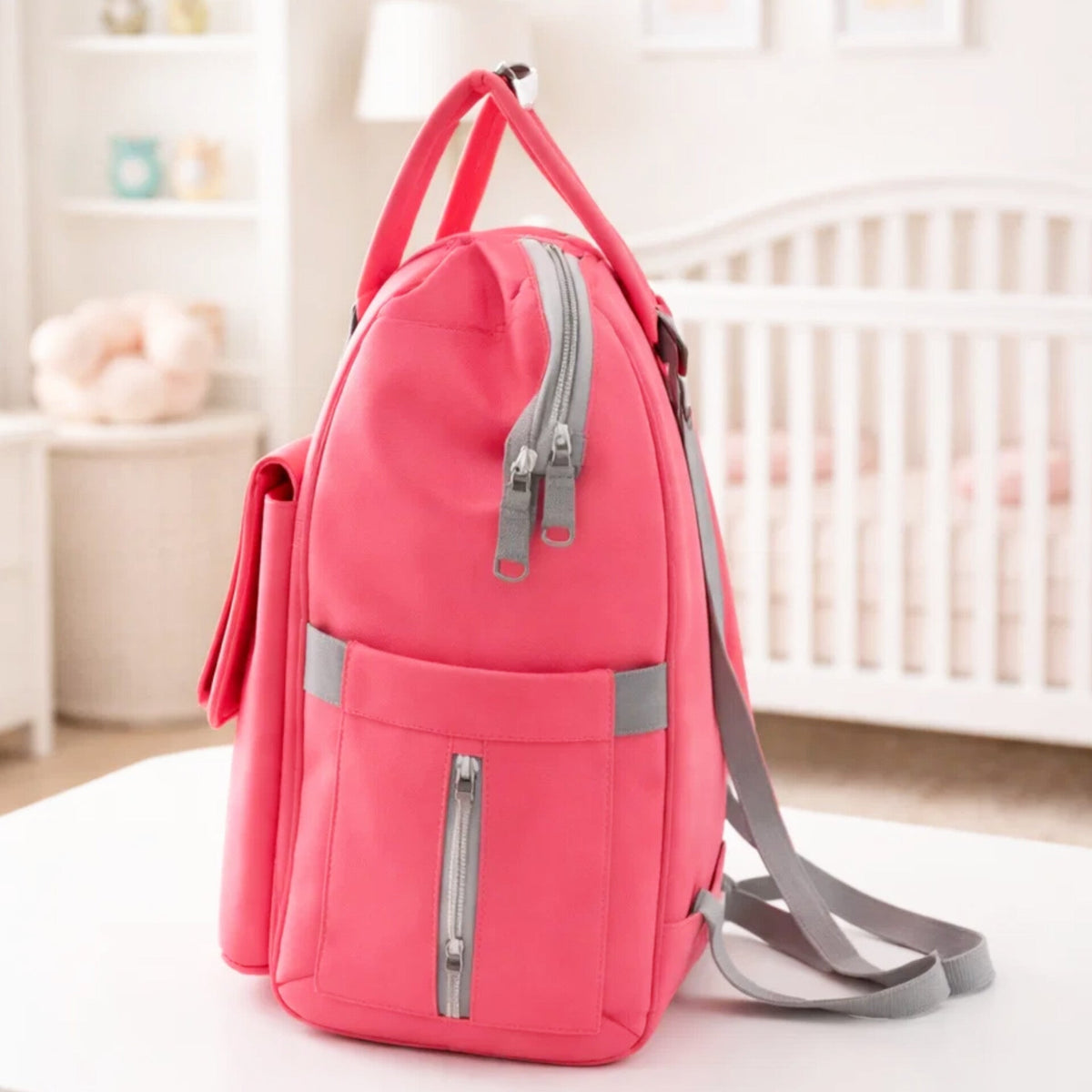 Cat - Waterproof Diaper Backpack - Pink