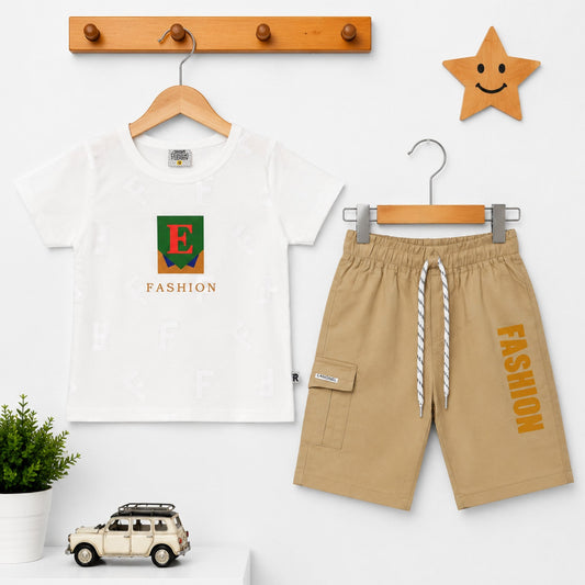 KW - T-Shirt & Short - White - Fashion