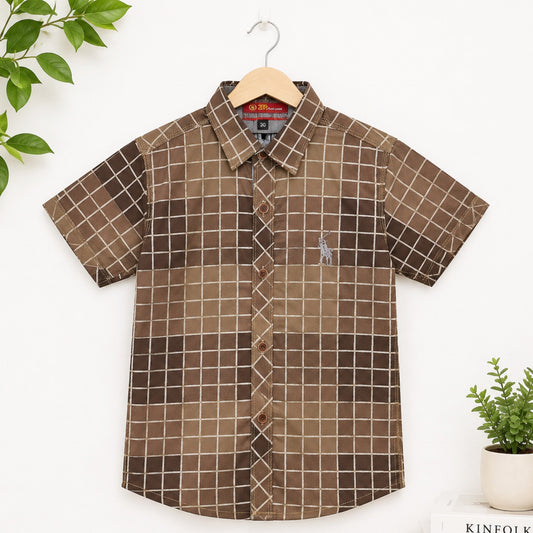 ZR - Casual Shirt - Check - Brown