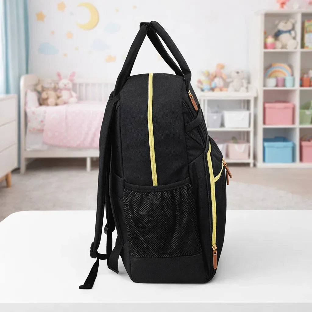 Sarah Aly - Fashion Waterproof Diaper Backpack - Black