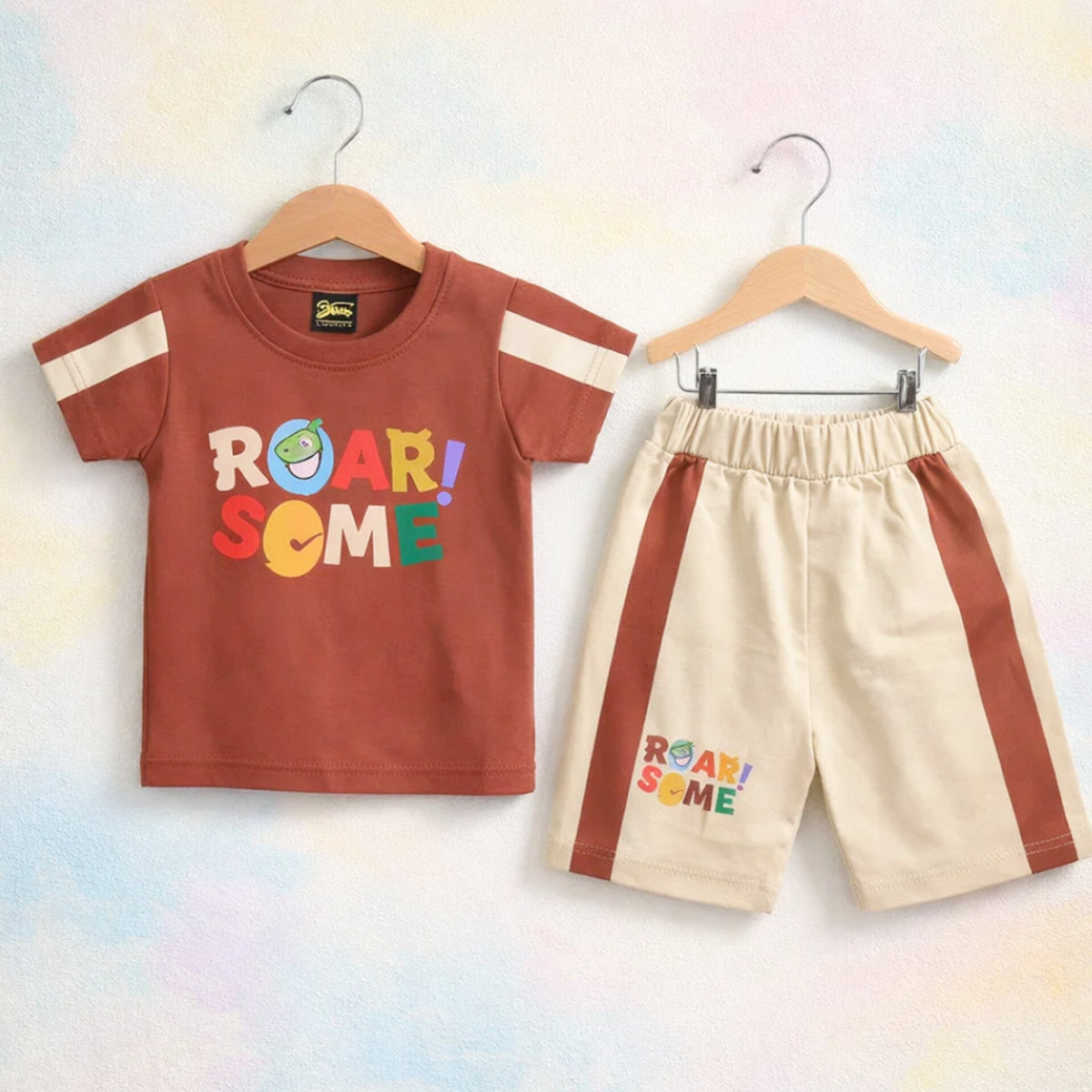 WHA - T-Shirt & Short - Brown - Roar Some