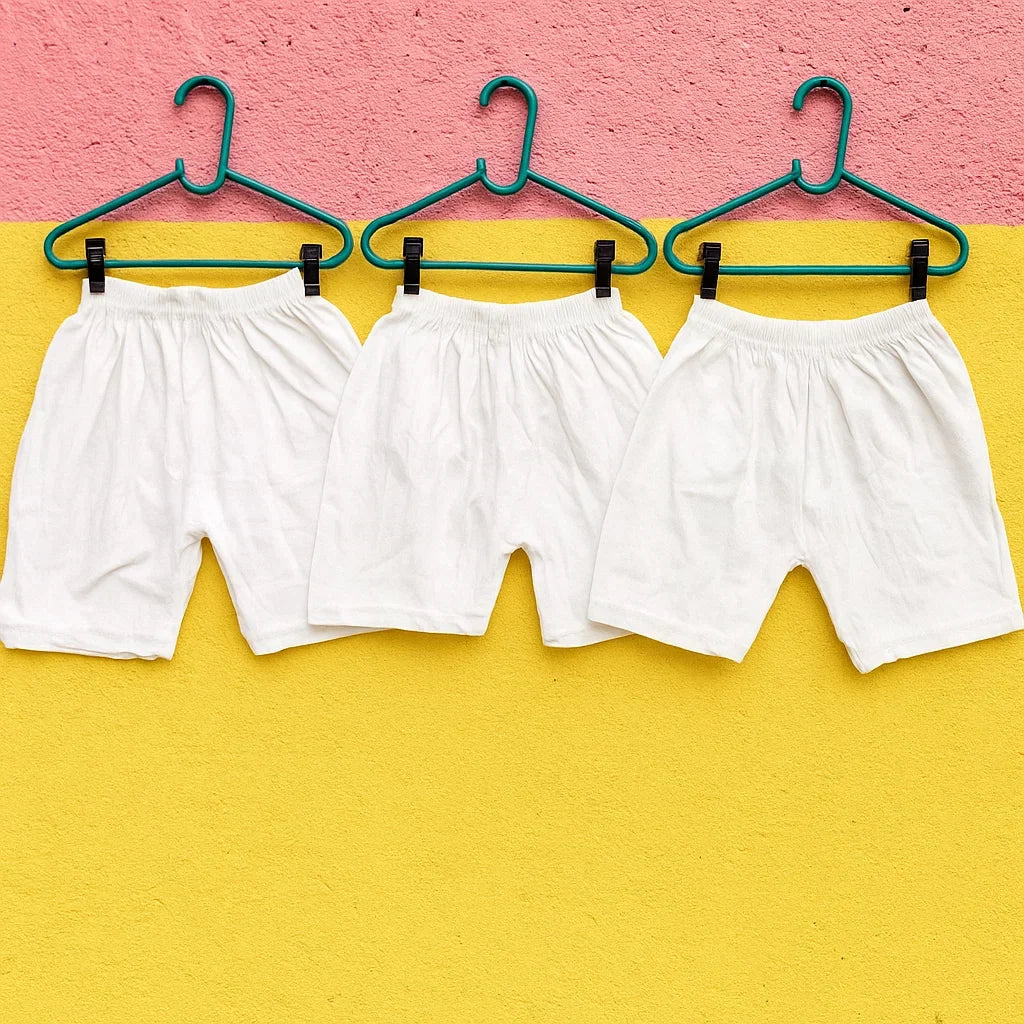 Pack of 3 - Plain - Boxers - White