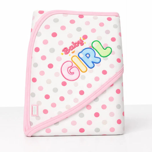 Montaly's - Hooded Cotton Wrap - Light Pink - Polka - Thailand