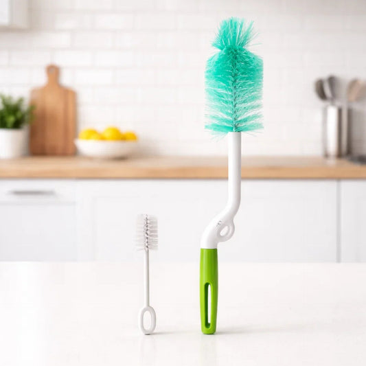 Minitree - 2 In 1 - Bottle Cleaning Brush Set - Green