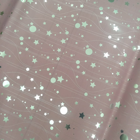 Gift Wrapping Sheet - Pink & Stars