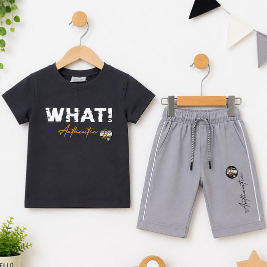 SD - T-Shirt & Short - Charcoal - What
