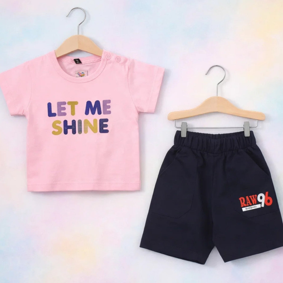 Joy - T-Shirt & Short - Pink - Shine