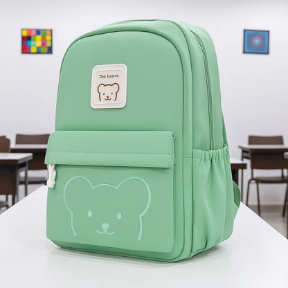 School Bag - Green - Bear - DW18