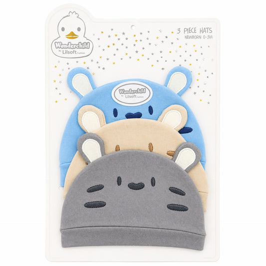 Wonderchild - Pack of 3 Hats - Multicoloured - BSG