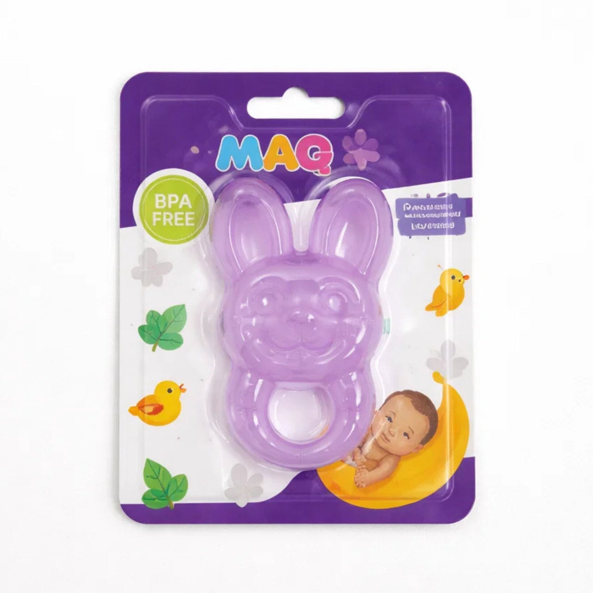 MAQ - Jelly Filled Teether - Purple - Rabbit