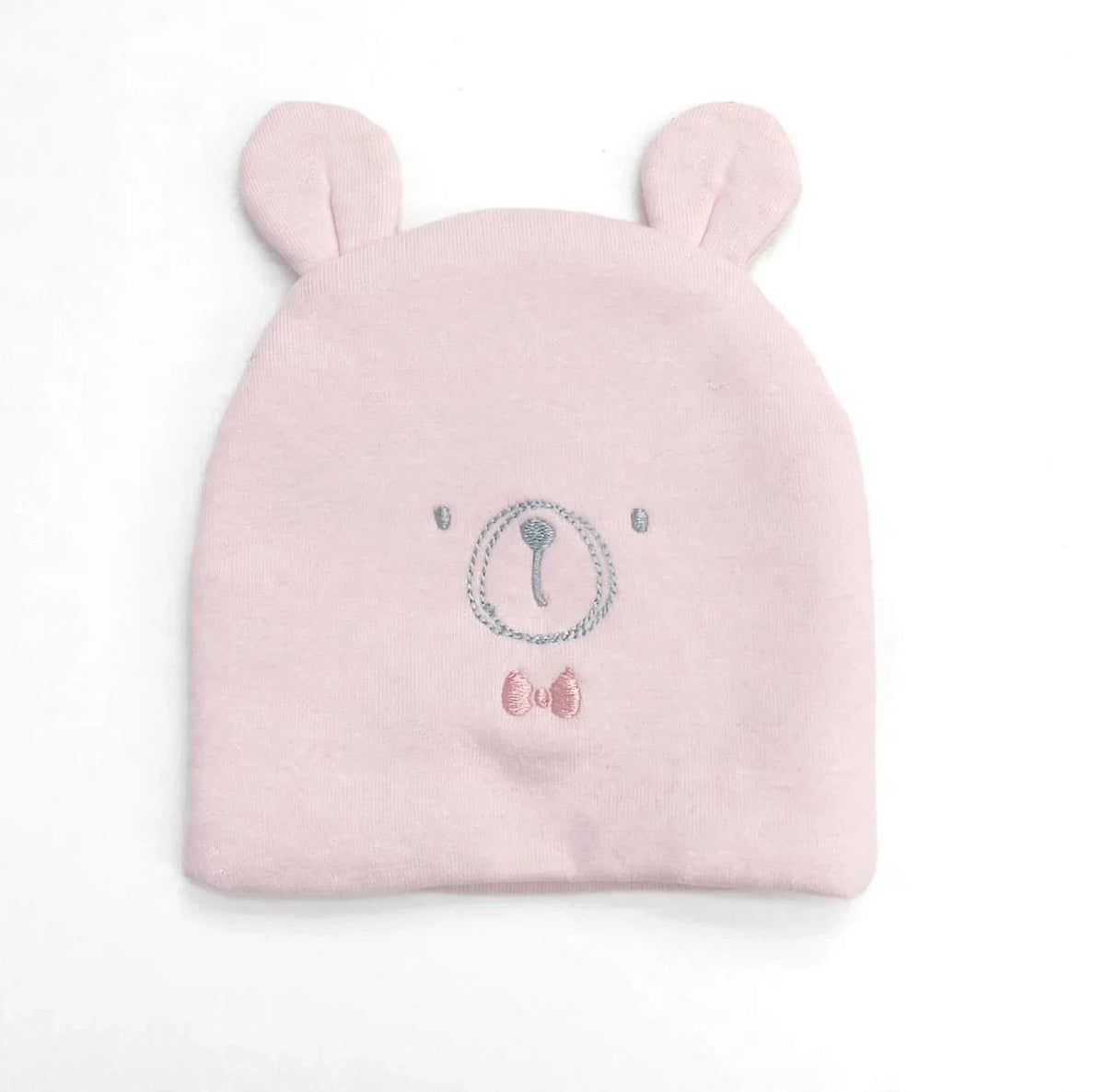 Imported Soft Winter Cap - Baby Bear Pink –  (0–3 Months)