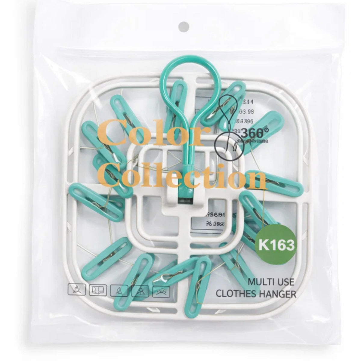 Multiuse  - Laundry Hangers - Dark Green - 16 Clips