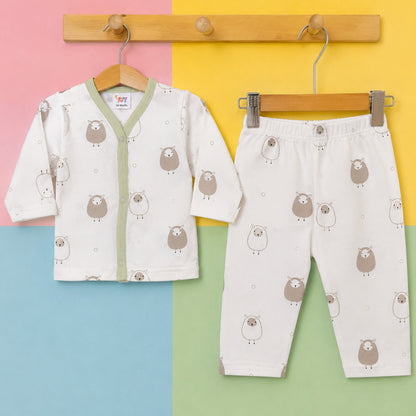 TBS - Cotton Jersey - Night Suit - Green - Sheep - 26