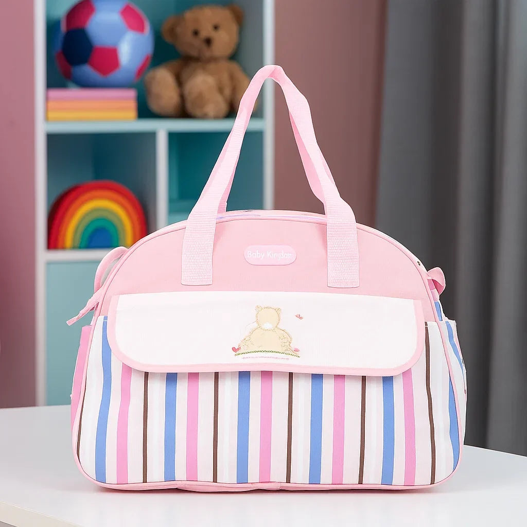 D-Shape Diaper Bag - Stripes