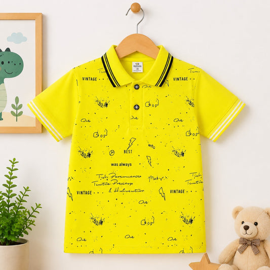 TA - Short Sleeve - Polo T-Shirt - Yellow - Best