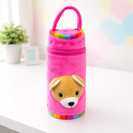 Character Feeder Cover - Dark Pink - Bear