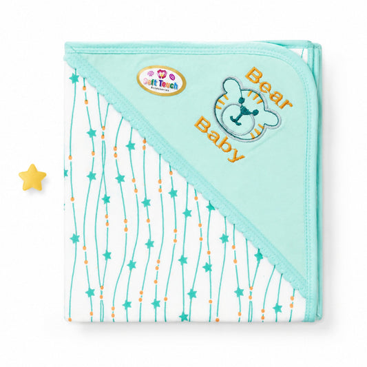 Newborn Cotton Wrapping Sheet - Green - Star Threads - ST